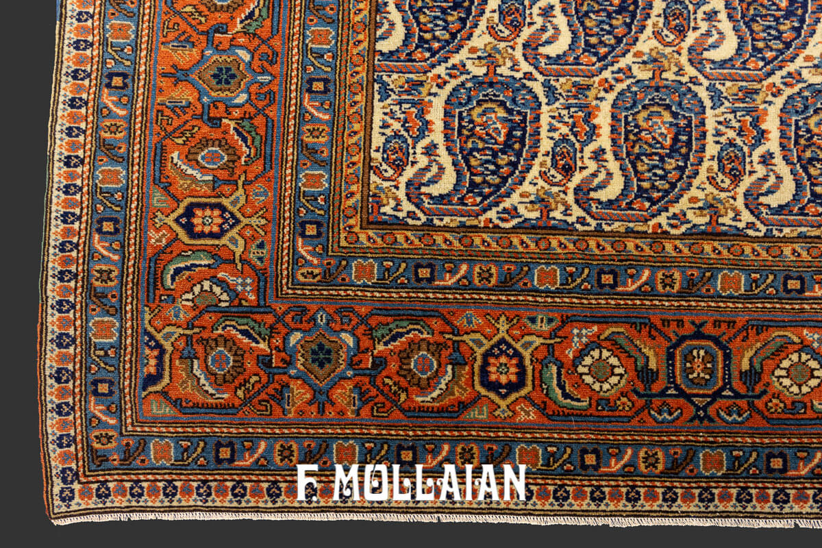 All-over Moharramat with Botheh design hand Knotted Mishan Antique Rug n°:805933